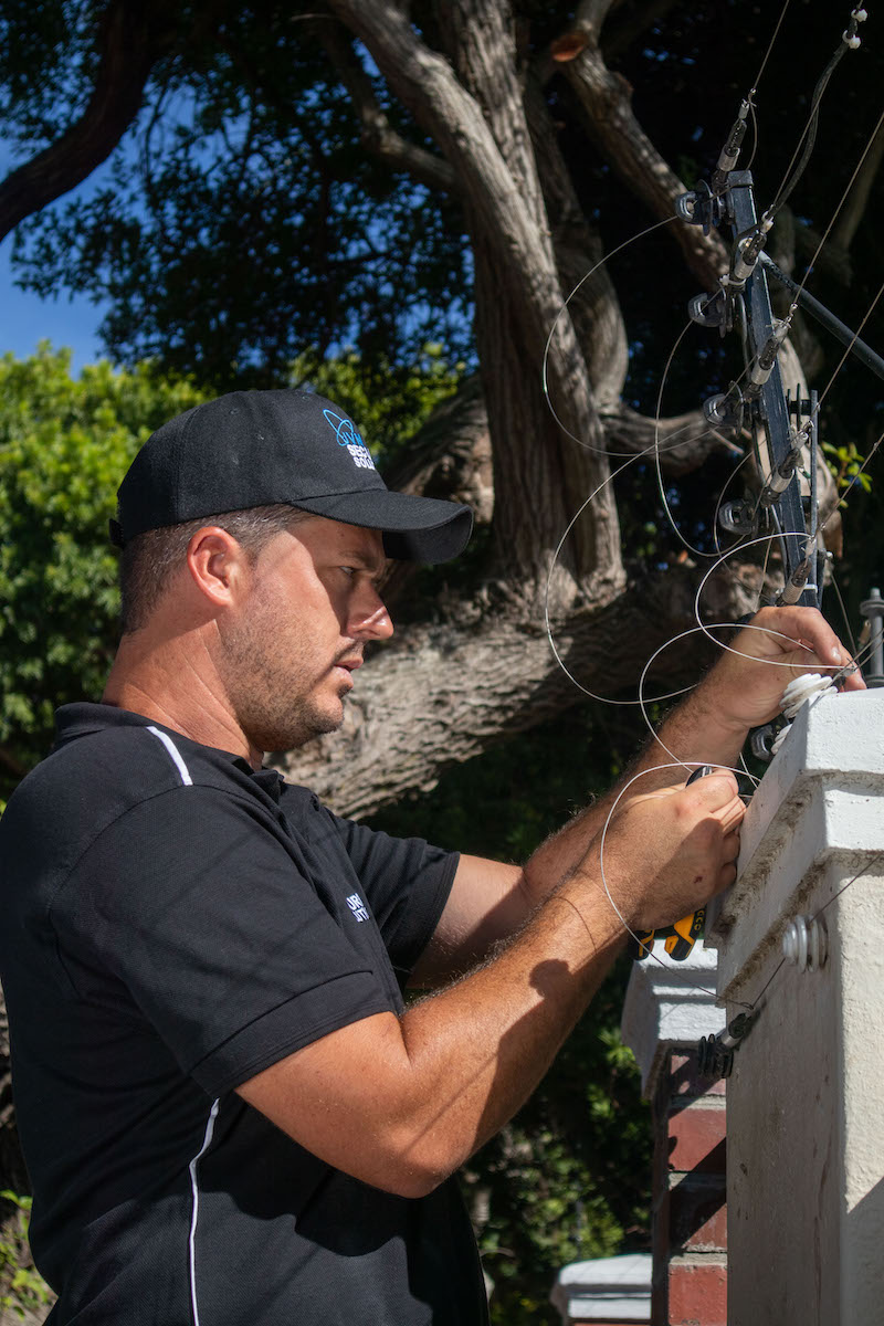 JVN Security doing an electric fence installation