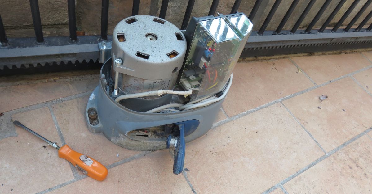 Gate Motor being repaired