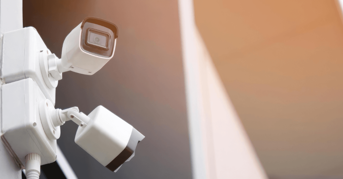 Two cameras mounted next to each other facing different directions 