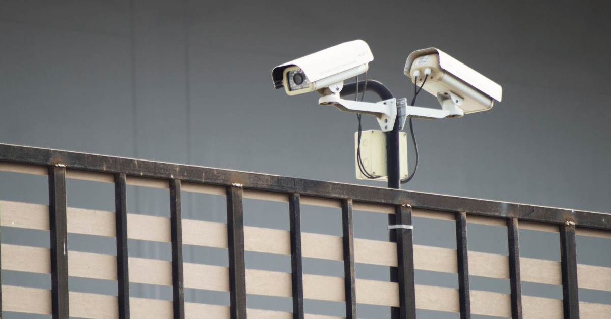 CCTV Cameras overlooking a Automated Security Gate 