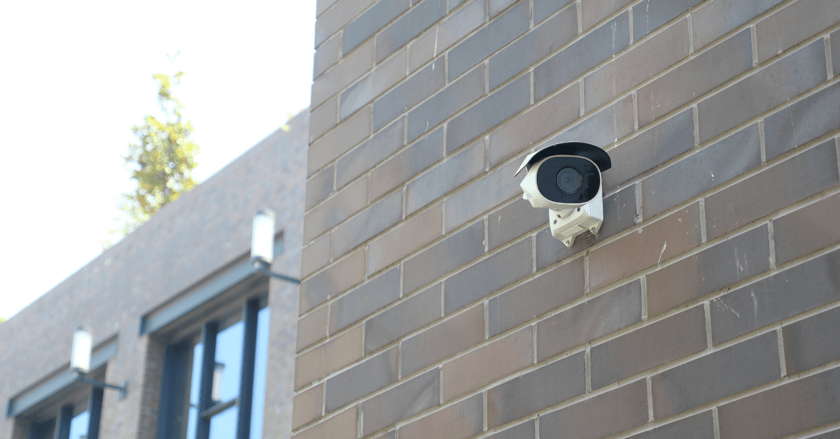 Security camera installed outside a Residential building 