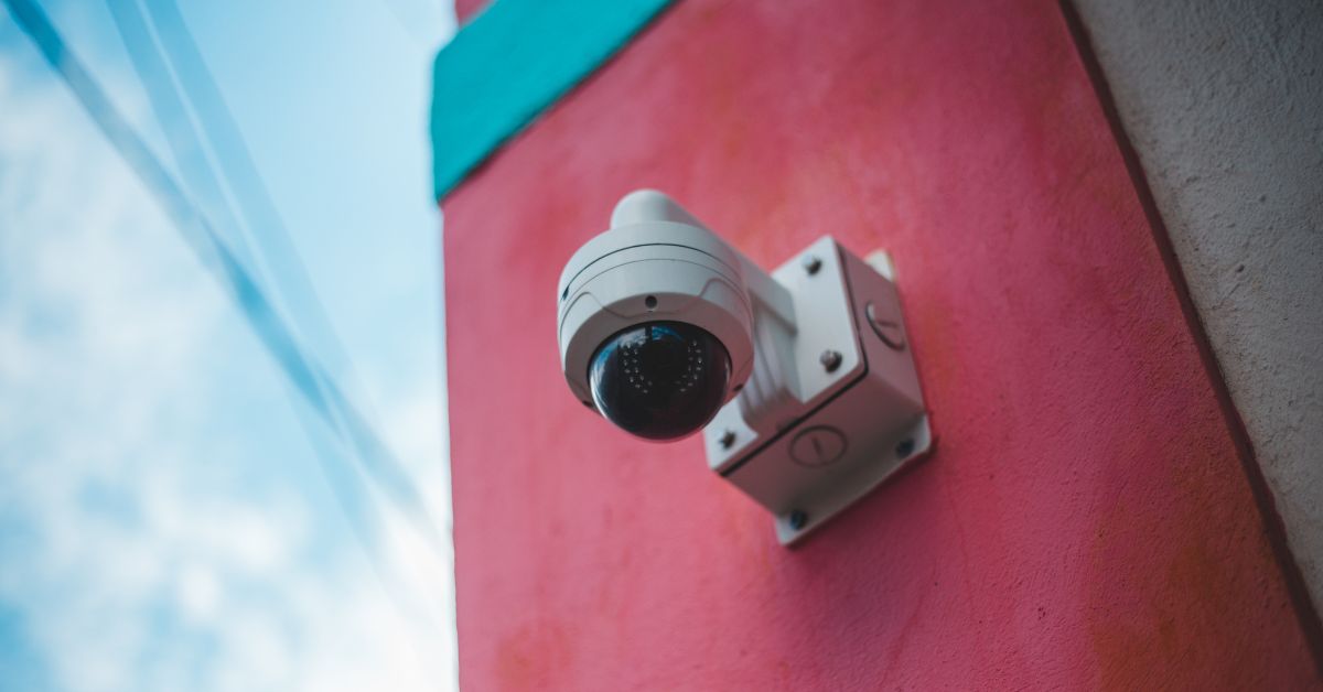 CCTV Camera in Cape Town on a high up on a wall