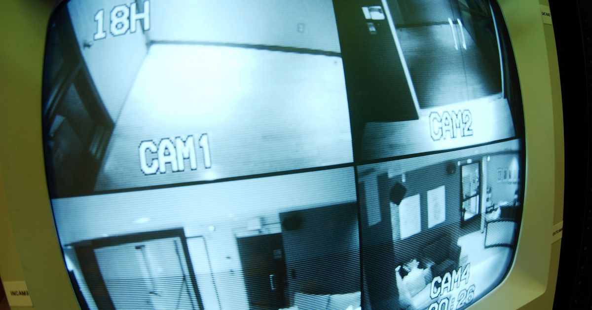 Old camera footage display