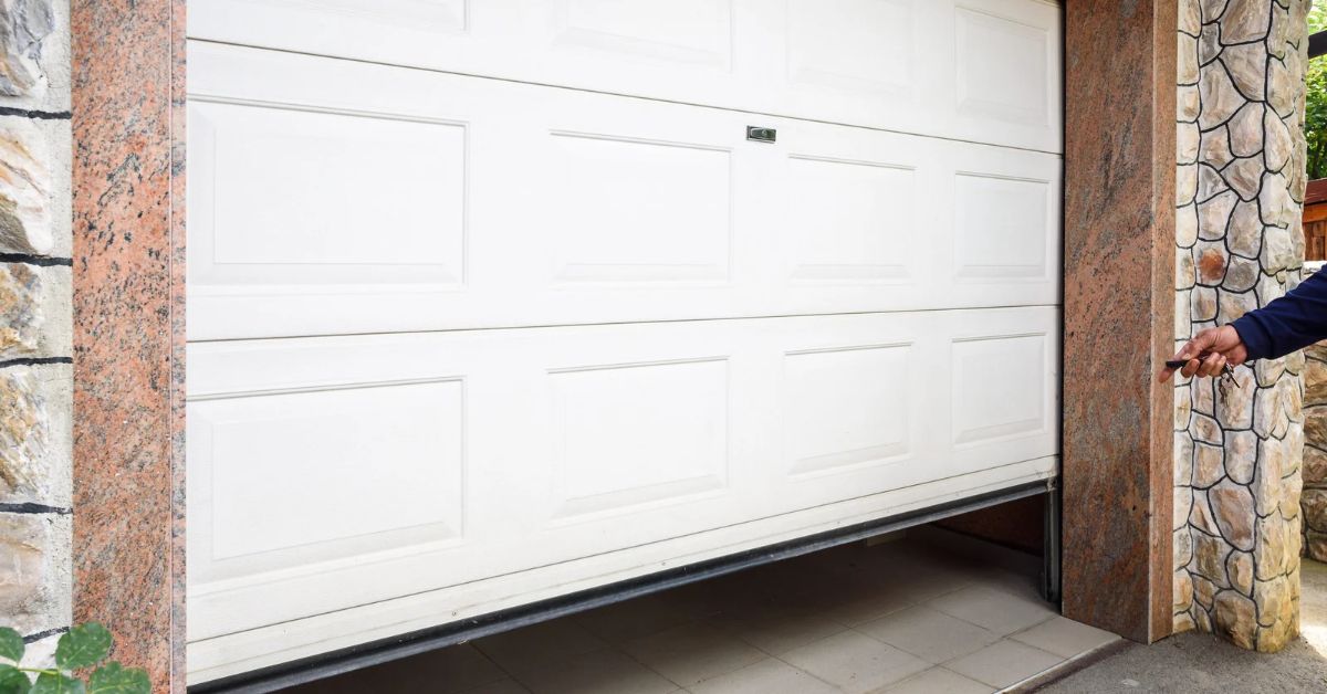 Garage door rolling up