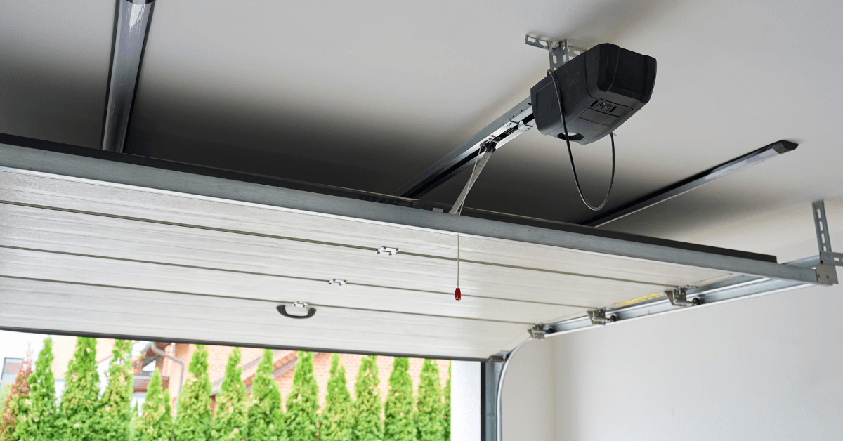 Garage door motor for battery backup during power outages