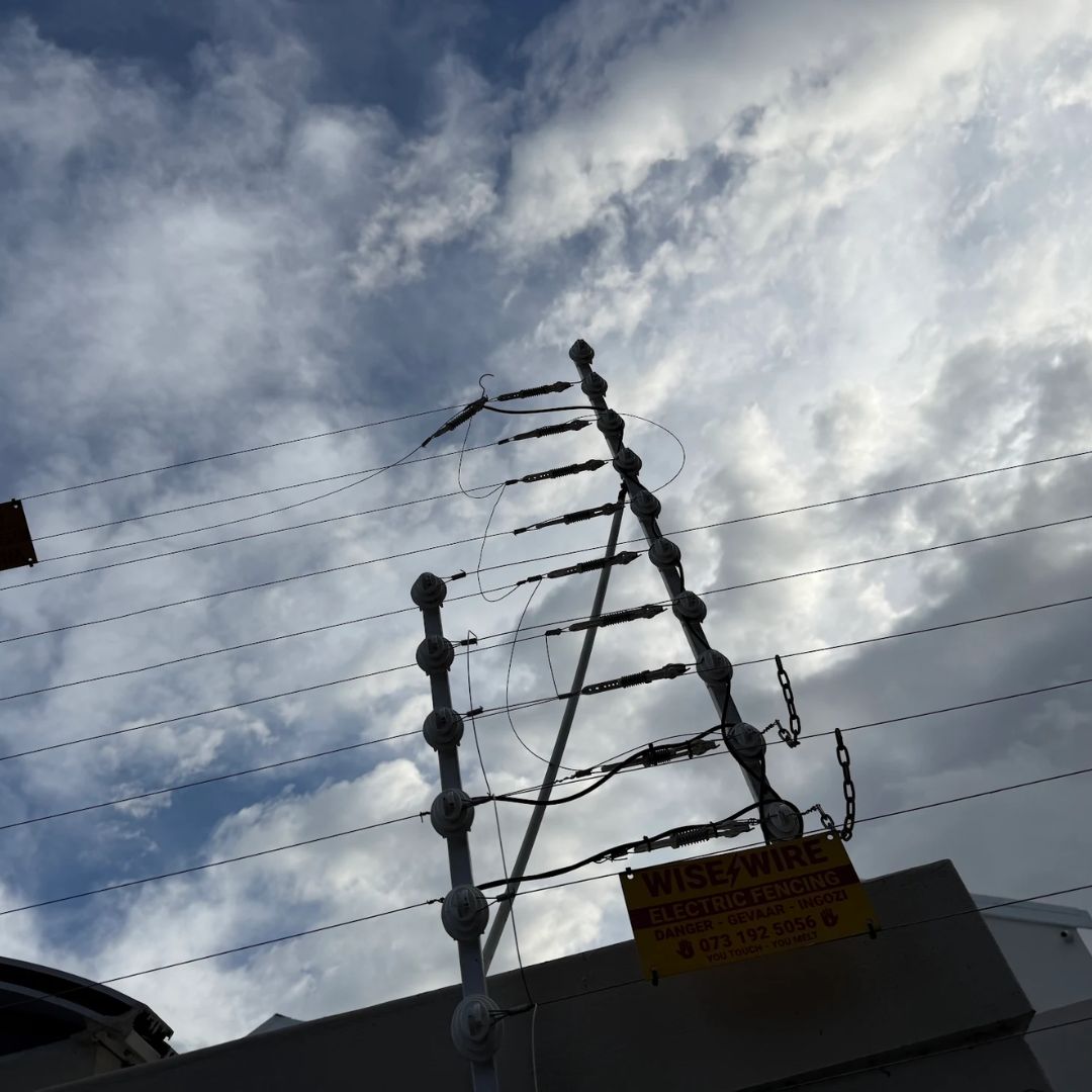 Close up of an electric fence