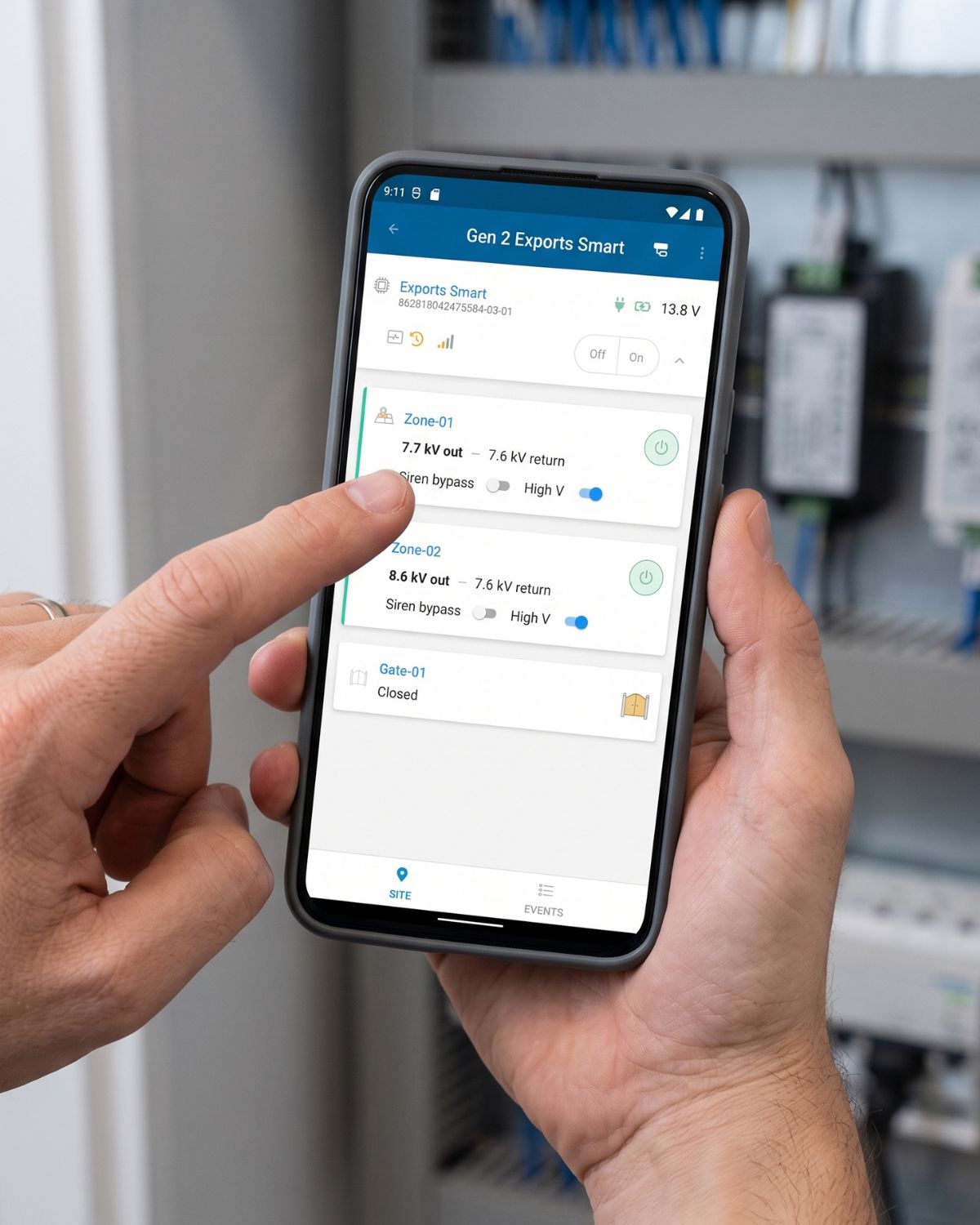 Nemtek Connect App showing on a mobile device